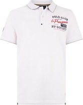 HV Society Poloshirt Toby Wit Logo - XL