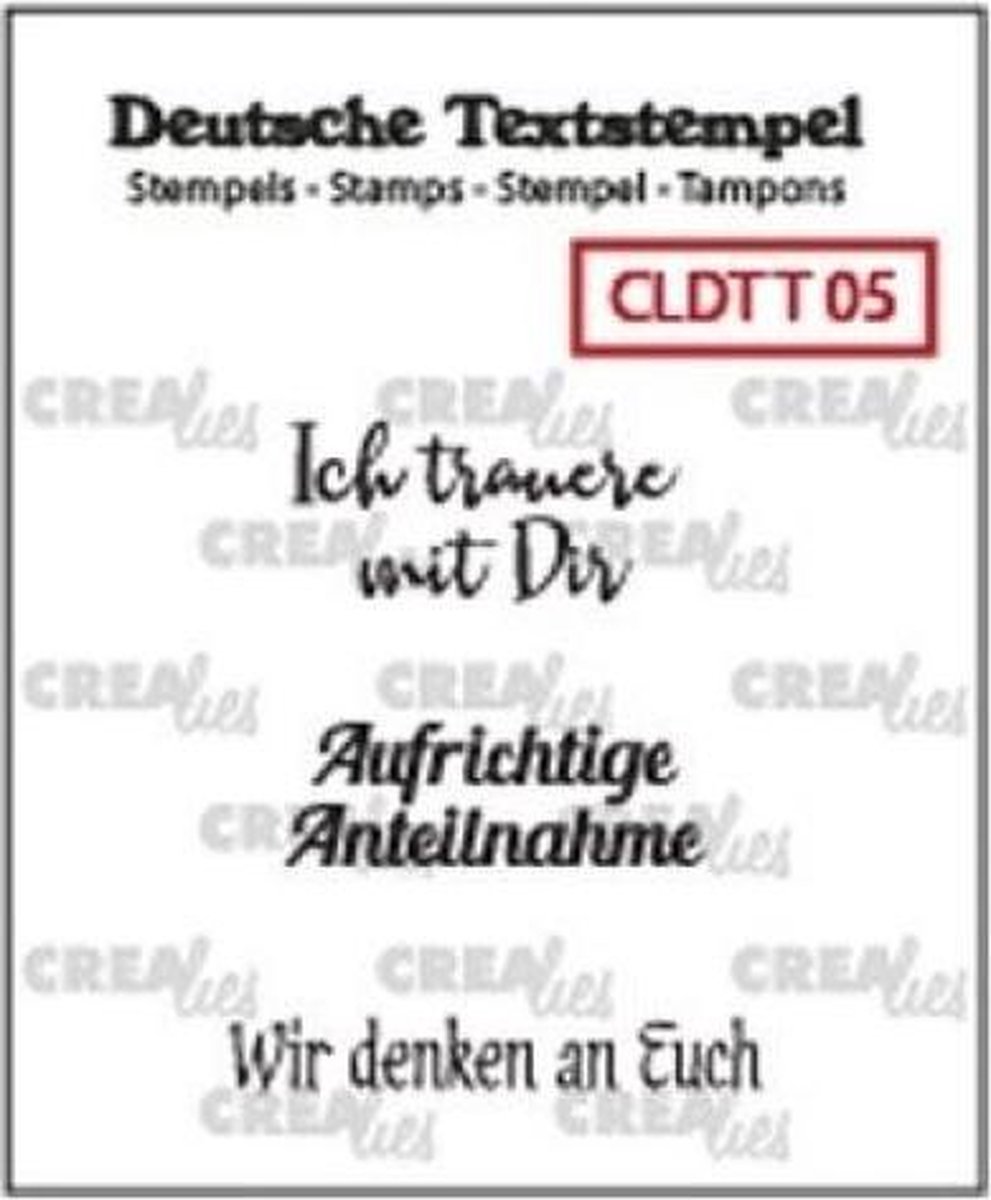 Crealies • Deutsche Text & So stempel Trauern 05 - 1 stuk