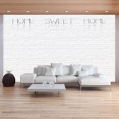 Fotobehang - Home, sweet home - witte muur, premium print vliesbehang