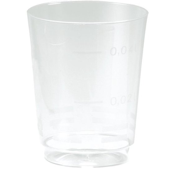 150x Plastic shotglazen/borrelglazen transparant/doorzichtig 49 ml -  Voordelige... | bol.com