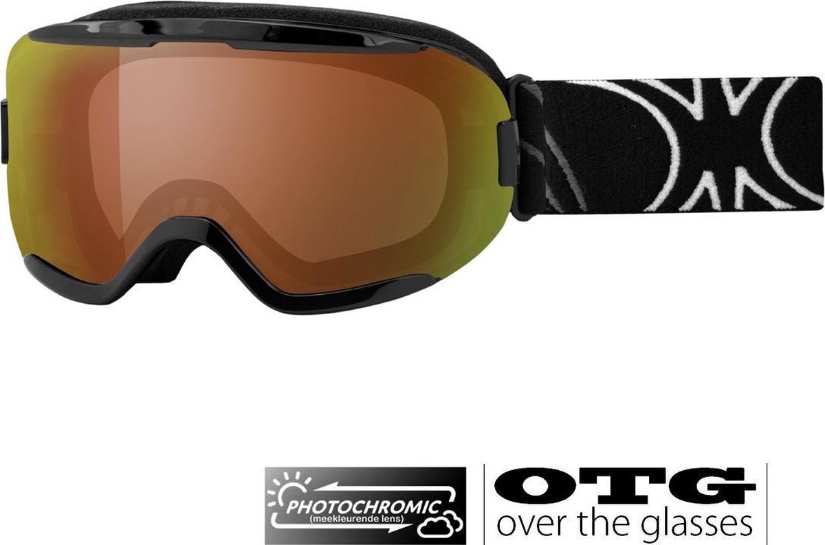 Slokker RB Photochromic OTG Skibril | Zwart | Categorie 2