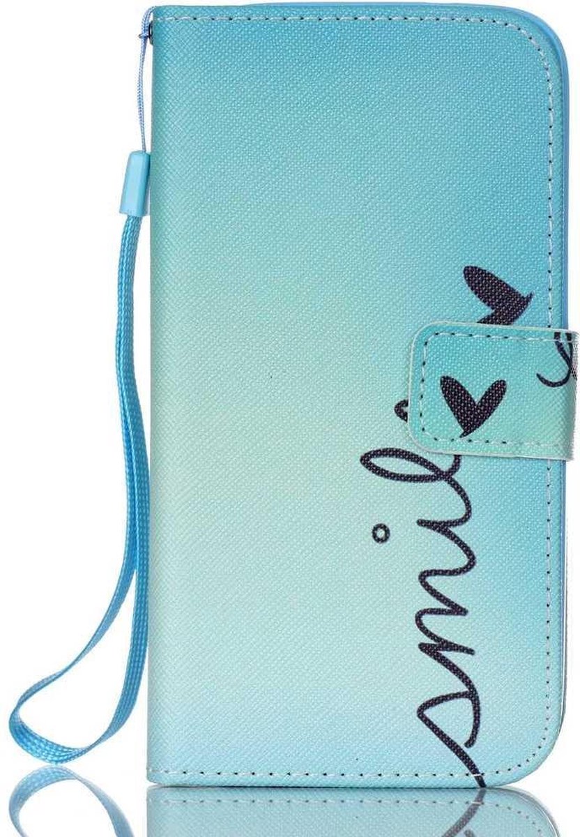Bookcase Geschikt voor: iPhone XS Max - Smile - Portemonnee hoesje