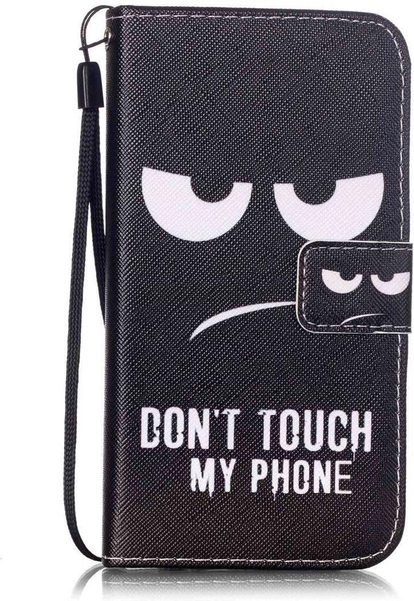 Bookcase Geschikt voor: iPhone XS Max - Don't touch phone - Portemonnee hoesje