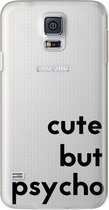 Samsung Galaxy S5 (Plus) / Neo hoesje - Cute but psycho -Zwart