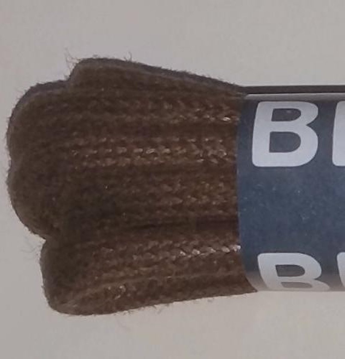 120cm donkerbruine dikke ronde wax schoenveters - 1 paar Bergal 8815
