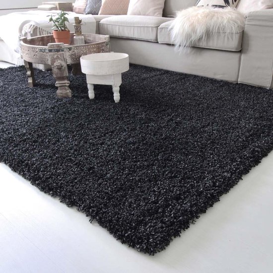 vloerkleed shaggy hoogte - antraciet 160x230 cm |