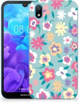 Back Case Huawei Y5 (2019) TPU Siliconen Hoesje Flower Power