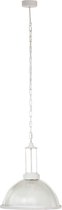 J-Line hanglamp rond glas metaal wit 158 x 47 x 47