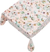 Tafelzeil Tea Time Roze -  140 x 300 cm - Multi tafellaken - Tafelkleed plastic - Voor buiten en binnen - Verschillende maten - Geleverd in een koker