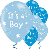 Amscan 'It's A Boy' geboorte/babyshower ballon Ø 27 cm - Set-6