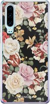 Huawei P30 hoesje siliconen - Bloemen flowerpower | Huawei P30 case | multi | TPU backcover transparant