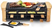 KitchenChef KCWOOD.8RP raclette 8 persoon/personen Zwart, Hout 1200 W