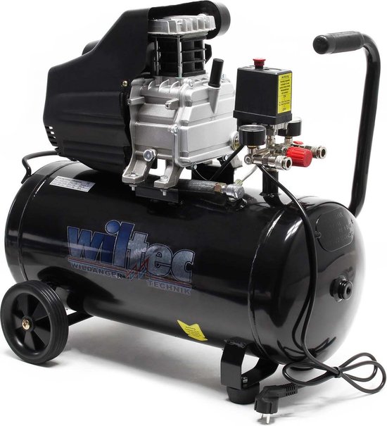 Luchtcompressor 50 liter 8 bar luchtdruk 1500W olie gesmeerd | bol.com
