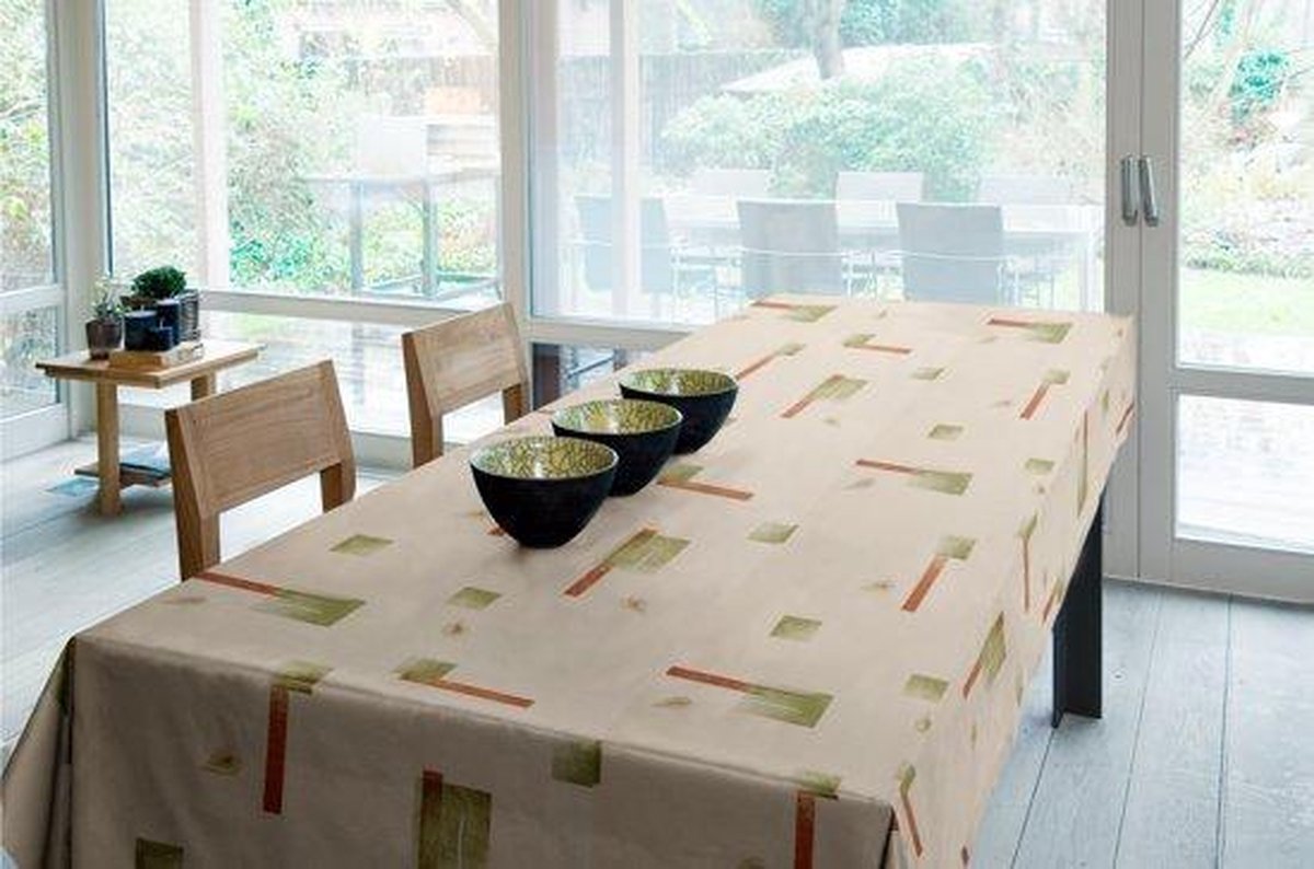 Tafelzeil Lausanne Beige - 140x160cm - PVC