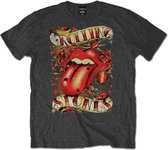 The Rolling Stones Heren Tshirt -S- Tongues & Stars Bruin