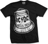 AC/DC Heren Tshirt -S- Hells Bells Zwart