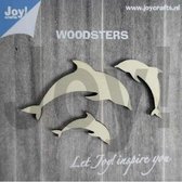 Hobbydecoratieobject - Joy!Crafts • houten figuren - dolfijnen - 1 stuk
