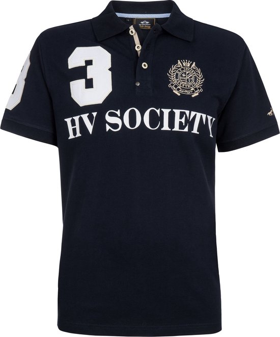 HV Society Heren Poloshirt Navy Favouritas MF - S