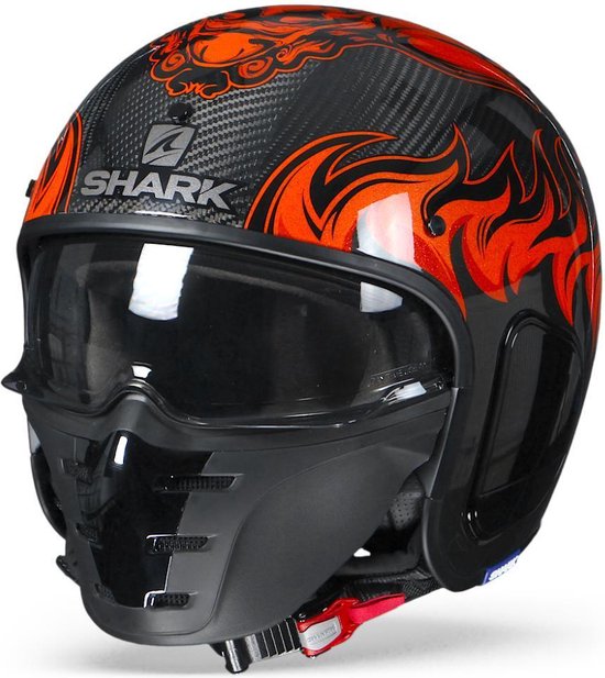 Casque Shark S-Drak Carbon Dagon Carbon Doo Orange Orange Jet - Casque de  moto -... | bol.com
