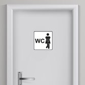 Toilet sticker Vrouw 1 | Toilet sticker | WC Sticker | Deursticker toilet | WC deur sticker | Deur decoratie sticker