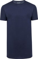 Slater - 2-pack T-shirt Extra Lang R-Neck Navy - M - Regular-fit