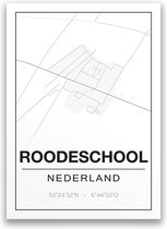 Poster/plattegrond ROODESCHOOL - A4