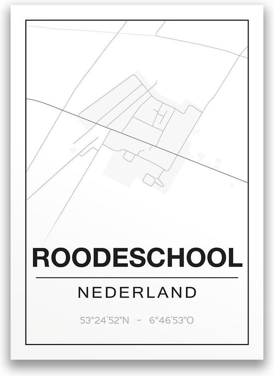 Poster/plattegrond ROODESCHOOL - A4