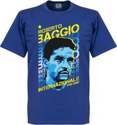 Baggio Inter Milan Portrait T-Shirt - Blauw - L