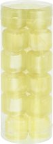 18x Plastic herbruikbare gele ijsklontjes/ijsblokjes gekleurd - Kunststof ijsblokjes geel - Verkoeling artikelen - Gekoelde drankjes maken