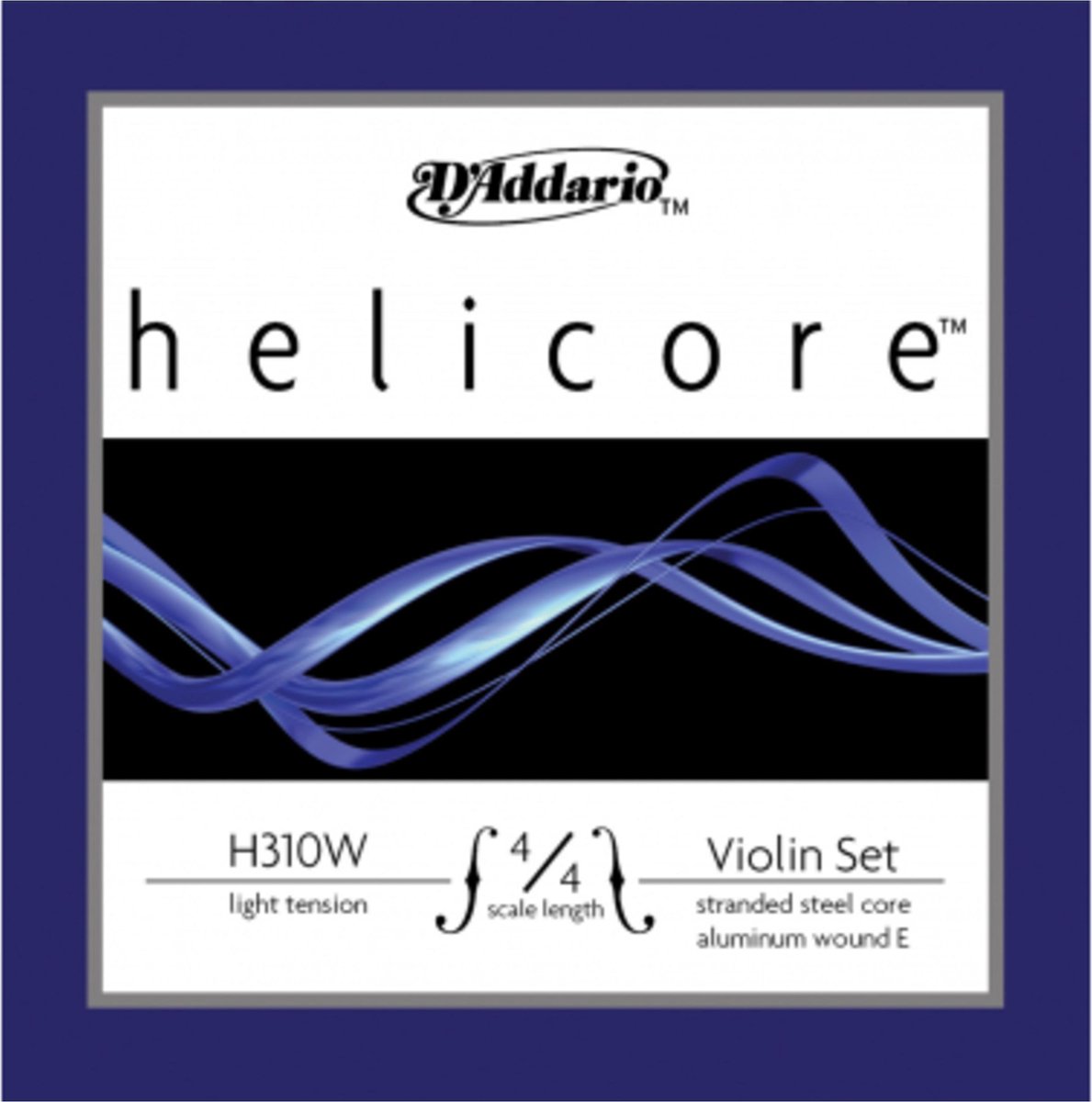 D'Addario Orchestral Violin snaren Helicore H310W- 4/4L, Light Tension, Alen E - Snarenset voor viool