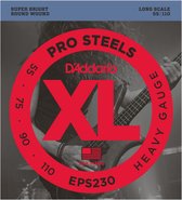 D'Addario 4er bas XL Pro Steels 55-110 55-75-90-110, EPS230 - Snarenset voor 4-string basgitaar