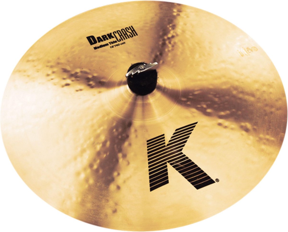 Zildjian K' Dark Crash Medium Thin 16", Traditional Finish - Crash bekken