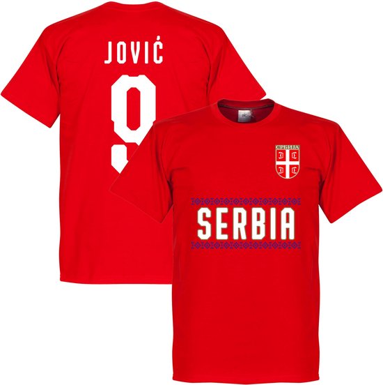 Servië Jovic 9 Team T-Shirt - Rood - L