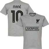 Liverpool Mane 10 Team T-Shirt - Grijs - M