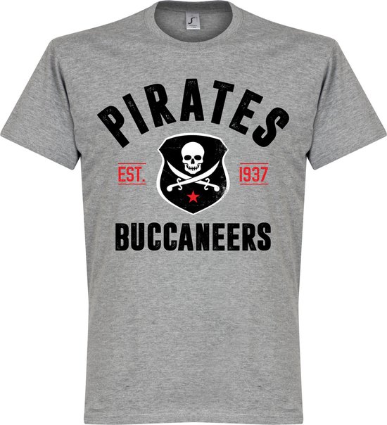 Pirates Established T-Shirt - Grijs - XXXXL