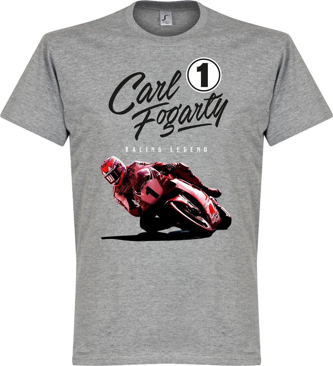 Carl Fogarty T-Shirt - Grijs - XXL