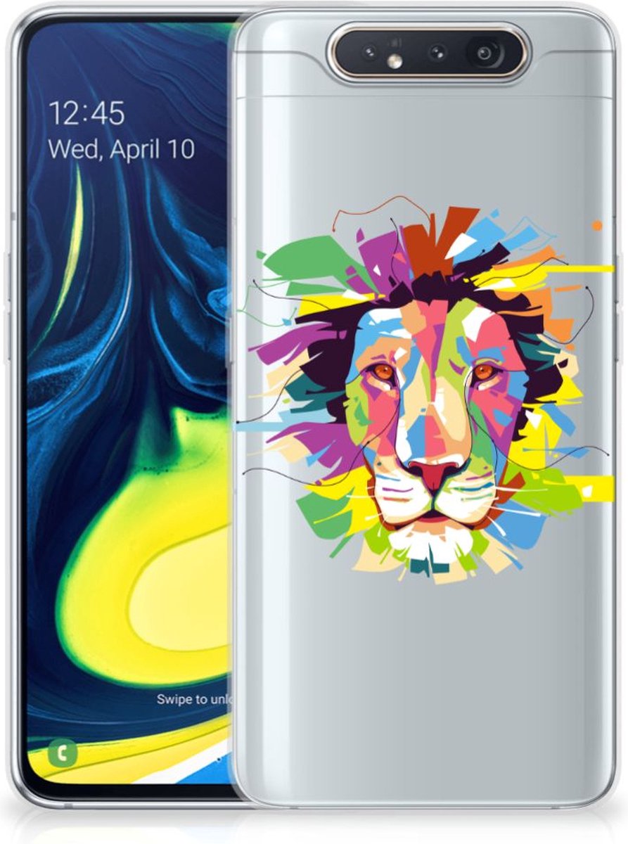 Samsung Galaxy A80 Telefoonhoesje met Naam Lion Color
