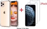 Ntech Apple iPhone 11 Pro Max Anti Shock Case + 2X Protecteur d'écran