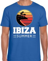 Spaans zomer t-shirt / shirt Ibiza summer voor heren - blauw - beach party/ vakantie outfit / kleding / strand feest shirt L