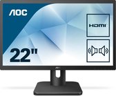 AOC 22E1D 21.5'' Full HD LED Mat Flat Zwart computer monitor