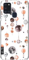 Casetastic Samsung Galaxy A21s (2020) Hoesje - Softcover Hoesje met Design - Moon Phases Print