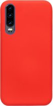ADEL Siliconen Back Cover Softcase Hoesje Geschikt voor Huawei P30 - Rood