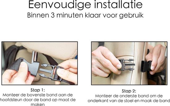 Ding Zwart Waterproof Autostoelbeschermer met Opbergvakjes Ding Zwart Waterproof Autostoelbeschermer met Opbergvakjes