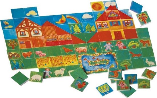 Puzzle, ferme - jouets bois Selecta