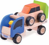 Houten speelgoedvoertuig Autotrailer