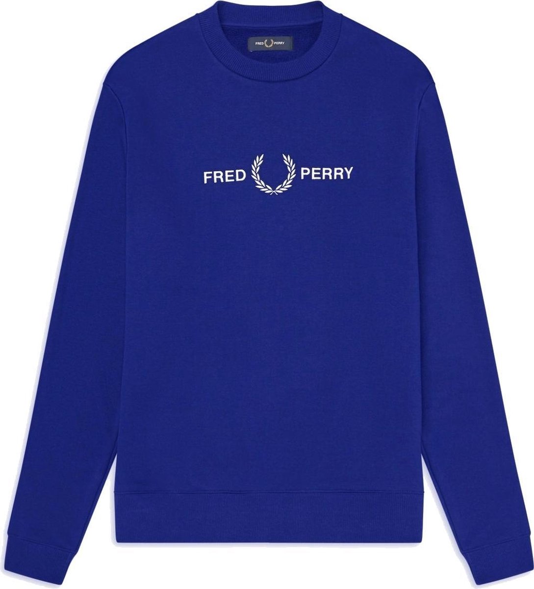 Fred Perry - Graphic Sweatshirt - Sweater - L - Blauw