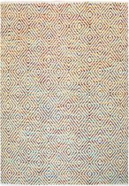 Multicolor vloerkleed - 160x230 cm  -  Symmetrisch patroon Geruit - Modern