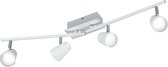 LED Plafondspot - Trion Narca - 24W - Warm Wit 3000K - 4-lichts - Rechthoek - Mat Wit - Aluminium - BES LED