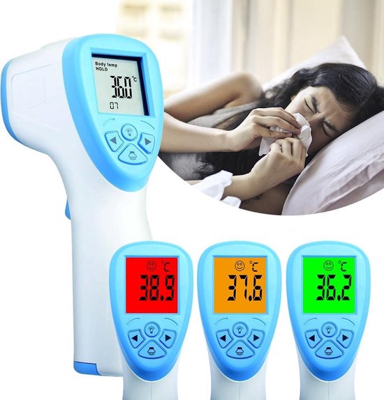 Sinji Infrarood Thermometer – Contactloos - LCD Display - Laser – Voorhoofd  - Koorts | bol.com
