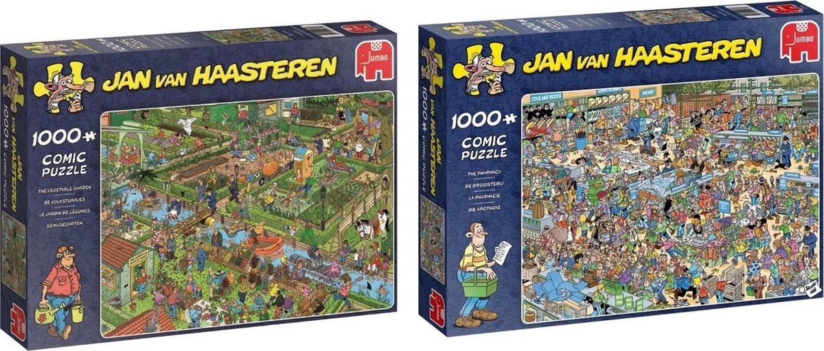Jan van Haasteren Puzzelbundel - 2 stuks - De Drogisterij 1000 Stukjes